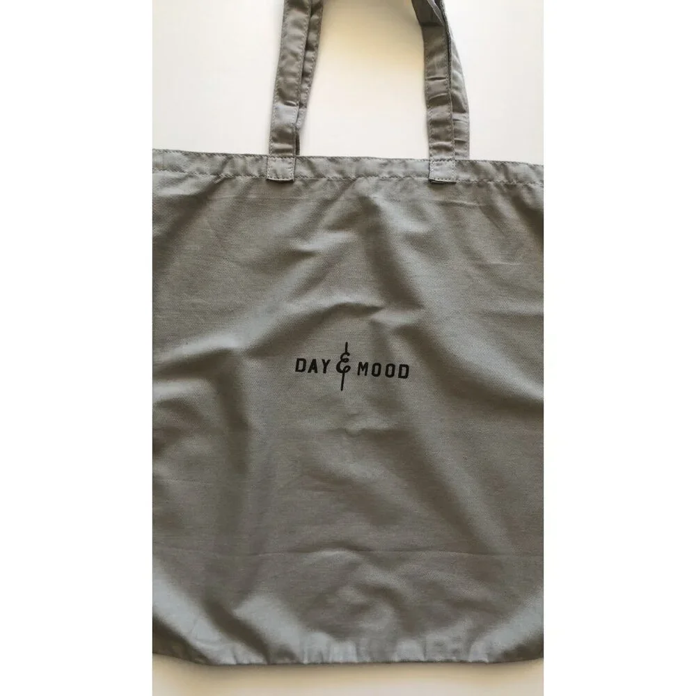 Day & Mood XLarge Reusable Fabric Tote Grey Dust Bag w Straps